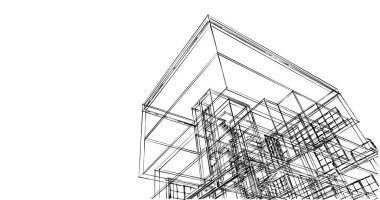 soyut mimari duvar kağıdı tasarımı, dijital konsept arkaplan