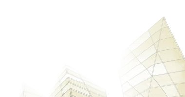 Mimari sanat konseptinde soyut çizgiler, minimum geometrik şekiller. 