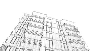 soyut mimari duvar kağıdı tasarımı, dijital konsept arkaplan