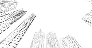 soyut mimari duvar kağıdı tasarımı, dijital konsept arkaplan