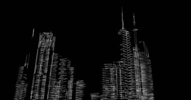 soyut mimari duvar kağıdı tasarımı, dijital konsept arkaplan