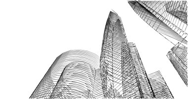 soyut mimari duvar kağıdı tasarımı, dijital konsept arkaplan