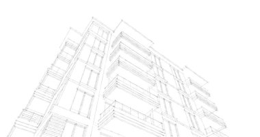 soyut mimari duvar kağıdı tasarımı, dijital konsept arkaplan