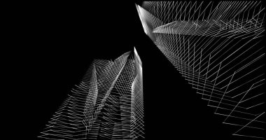soyut mimari duvar kağıdı tasarımı, dijital konsept arkaplan