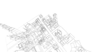 soyut mimari duvar kağıdı tasarımı, dijital konsept arkaplan