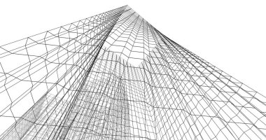 soyut mimari duvar kağıdı tasarımı, dijital konsept arkaplan