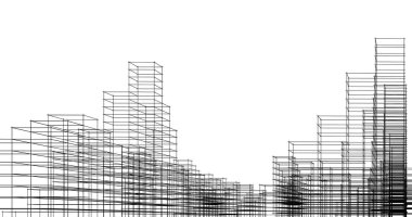 soyut mimari duvar kağıdı tasarımı, dijital konsept arkaplan