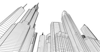 soyut mimari duvar kağıdı tasarımı, dijital konsept arkaplan