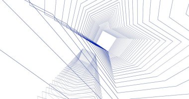 Mimari sanat konseptinde soyut çizgiler, minimum geometrik şekiller. 