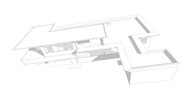 soyut mimari duvar kağıdı tasarımı, dijital konsept arkaplan