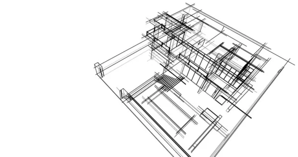 Minimális Geometriai Építészeti Tervezés — Stock Fotó