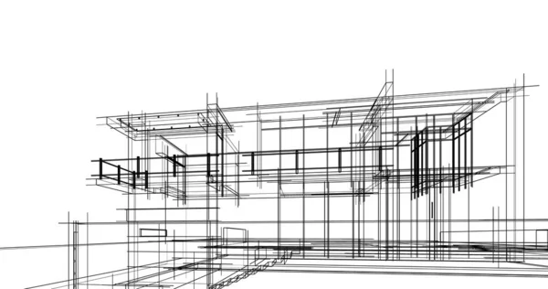 Abstrakte Skillelinjer Arkitektonisk Kunstbegrep Minste Geometriske Form – stockfoto