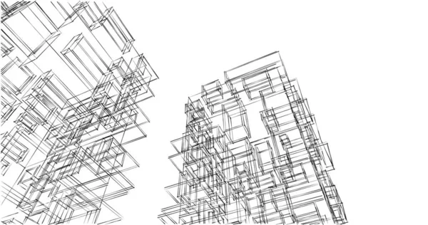 Abstrakcyjny Projekt Tapety Architektonicznej Cyfrowe Tło Koncepcyjne — Zdjęcie stockowe