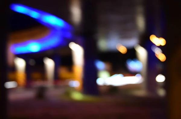 Luces Abstractas Borrosas Fondo Ciudad Noche —  Fotos de Stock