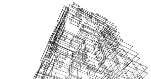 Abstrakcyjny Projekt Tapety Architektonicznej Cyfrowe Tło Koncepcyjne — Zdjęcie stockowe