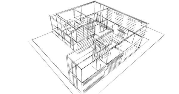 Abstrakte Architektonische Tapete Design Digitales Konzept Hintergrund — Stockfoto