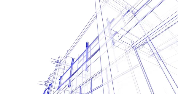 Formas Geométricas Mínimas Linhas Arquitetônicas — Fotografia de Stock