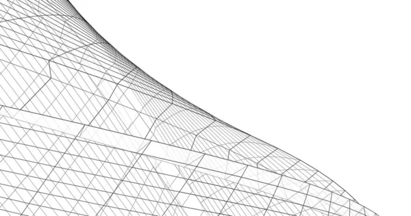 Projeto Geométrico Mínimo Dos Edifícios Arquitetônicos — Fotografia de Stock