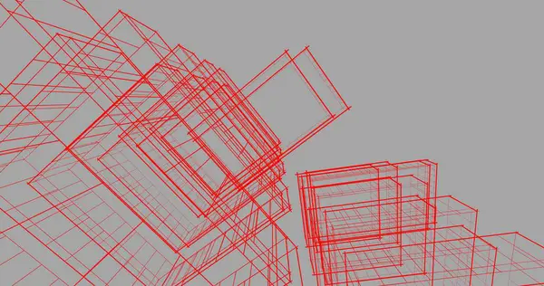 建筑墙纸设计 数字概念背景 — 图库照片