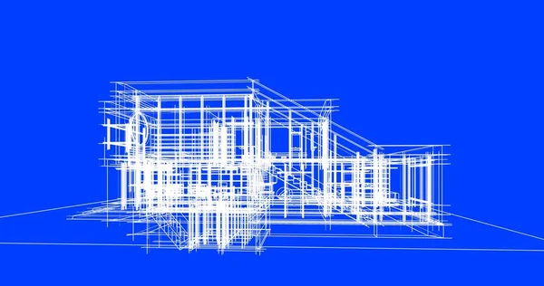 建筑墙纸设计 数字概念背景 — 图库照片