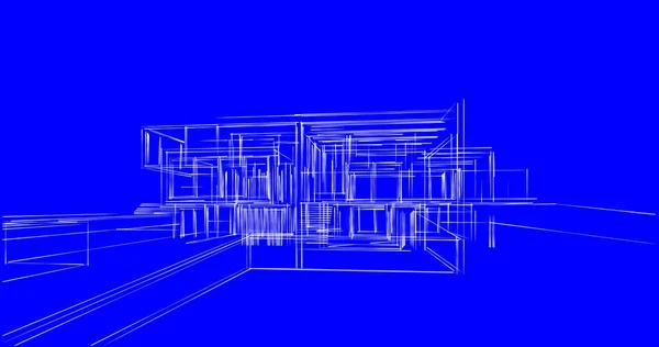 Abstraktní Architektonický Design Tapet Digitální Koncept Pozadí — Stock fotografie