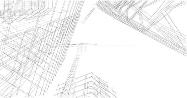 建筑墙纸设计 数字概念背景 — 图库照片