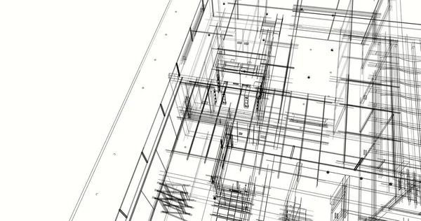 Formas Geométricas Mínimas Linhas Arquitetônicas — Fotografia de Stock