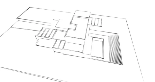 Абстрактный Архитектурный Дизайн Обоев Цифровой Концепт Фон — стоковое фото