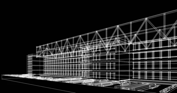 Disegno Astratto Carta Parati Architettonica Sfondo Concetto Digitale — Foto Stock