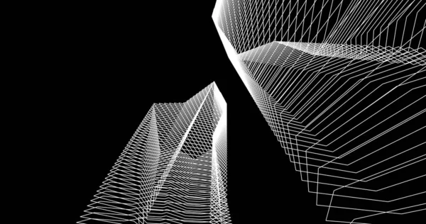 Lignes Dessin Abstraites Dans Concept Art Architectural Formes Géométriques Minimales — Photo