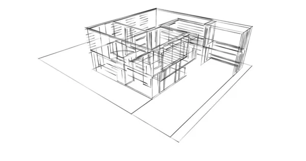 Disegno Astratto Carta Parati Architettonica Sfondo Concetto Digitale — Foto Stock