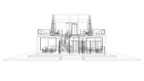 Architecture Bâtiment Illustration Sur Fond — Photo