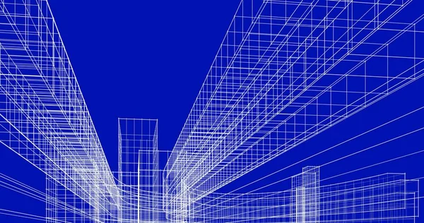 Formas Geométricas Mínimas Linhas Arquitetônicas — Fotografia de Stock