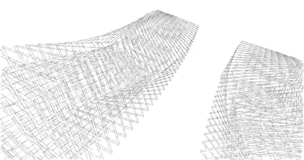 建筑墙纸设计 数字概念背景 — 图库照片