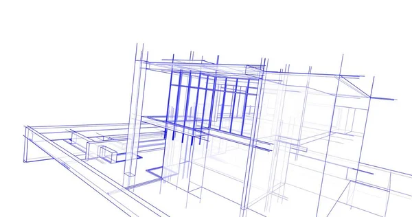 最小几何建筑设计 — 图库照片