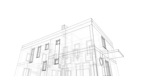 Lignes Dessin Abstraites Dans Concept Art Architectural Formes Géométriques Minimales — Photo