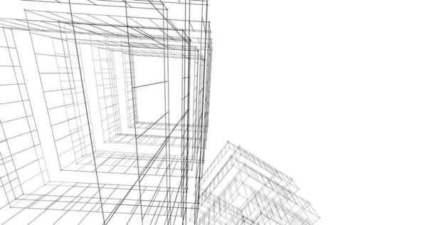 Абстрактный Архитектурный Дизайн Обоев Цифровой Концепт Фон — стоковое фото