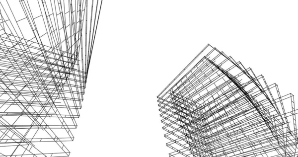 Абстрактный Архитектурный Дизайн Обоев Цифровой Концепт Фон — стоковое фото