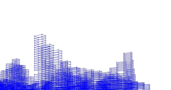 制图艺术几何建筑的设计 — 图库照片