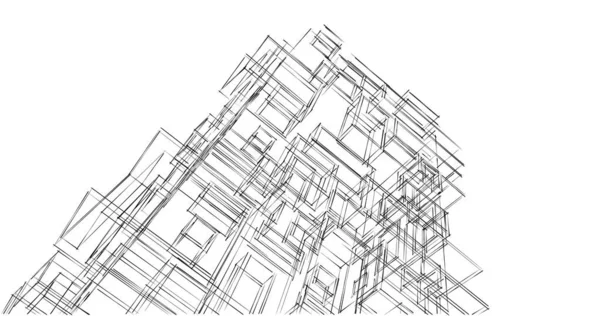 Abstrakcyjny Projekt Tapety Architektonicznej Cyfrowe Tło Koncepcyjne — Zdjęcie stockowe