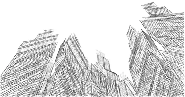 Mimari sanat konseptinde soyut çizgiler, minimum geometrik şekiller. 