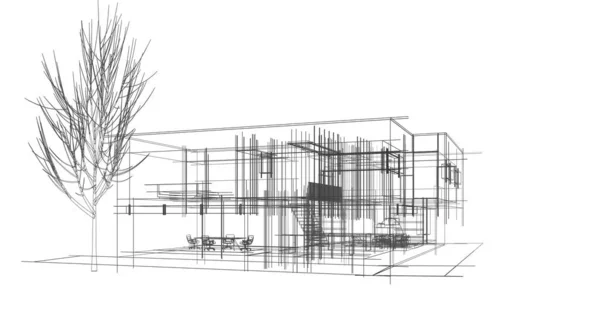 Disegno Astratto Carta Parati Architettonica Sfondo Concetto Digitale — Foto Stock