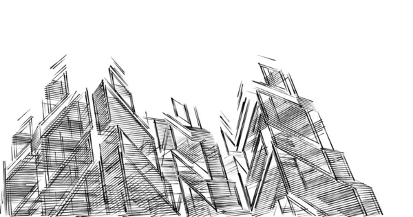 Minimale Geometrische Vormen Architectonische Lijnen — Stockfoto