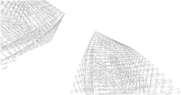 建筑墙纸设计 数字概念背景 — 图库照片