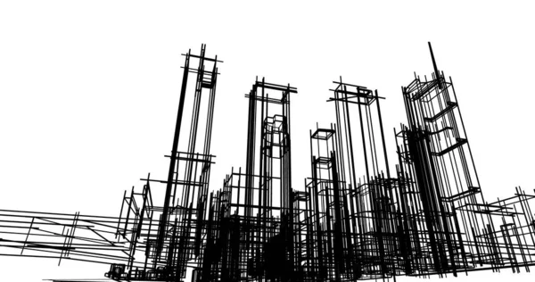 Абстрактный Архитектурный Дизайн Обоев Цифровой Концепт Фон — стоковое фото