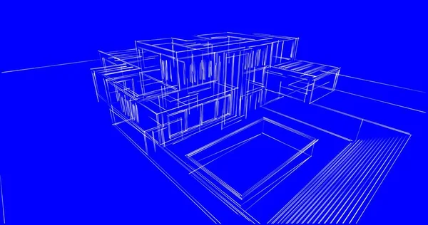 Abstrakcyjny Projekt Tapety Architektonicznej Cyfrowe Tło Koncepcyjne — Zdjęcie stockowe