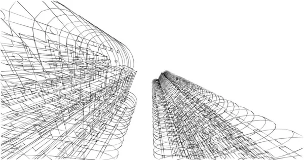 Abstrakcyjny Projekt Tapety Architektonicznej Cyfrowe Tło Koncepcyjne — Zdjęcie stockowe