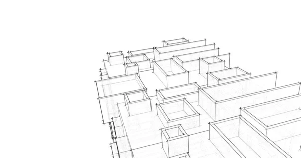 Абстрактный Архитектурный Дизайн Обоев Цифровой Концепт Фон — стоковое фото