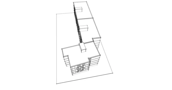 Abstrakcyjny Projekt Tapety Architektonicznej Cyfrowe Tło Koncepcyjne — Zdjęcie stockowe