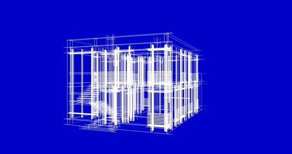 Abstraktní Architektonický Design Tapet Digitální Koncept Pozadí — Stock fotografie